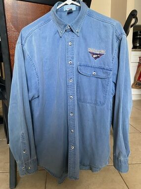 Rare Vintage Grand Ole Opry Promotional Button Front Shirt Embroidered Logo M